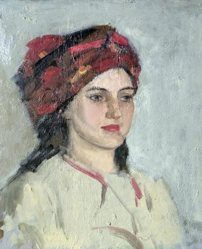 Girl in a Traditional Headdress